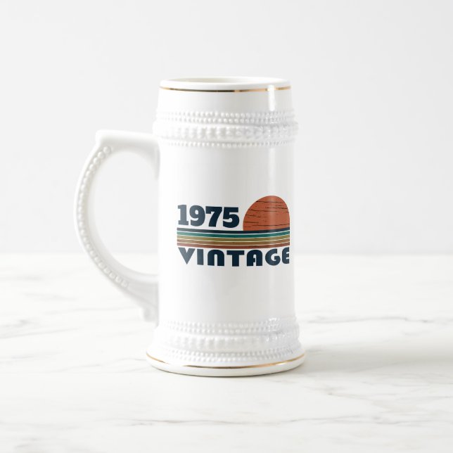Personalisierten fünfzig Vintagen 50. Geburtstagsp Bierglas (Links)