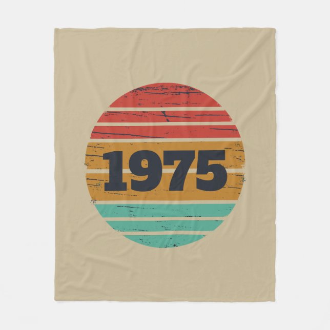 Personalisierten fünfzig Vintagen 50. Geburtstagsp Fleecedecke (Vorderseite)