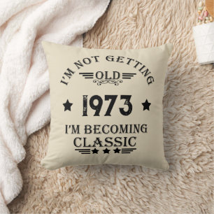 Personalisierten fünfzig Vintagen 50. Geburtstagsp Kissen