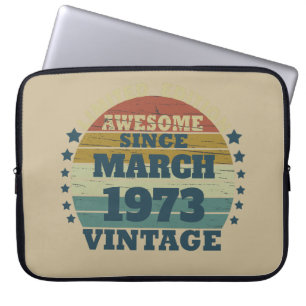 Personalisierten fünfzig Vintagen 50. Geburtstagsp Laptopschutzhülle