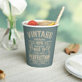 Personalisierten fünfzig Vintagen 50. Geburtstagsp Pappbecher