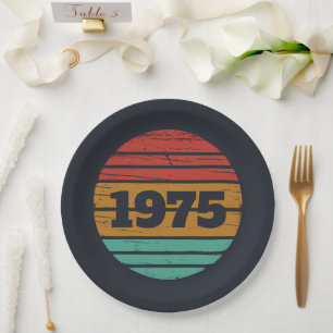 Personalisierten fünfzig Vintagen 50. Geburtstagsp Pappteller