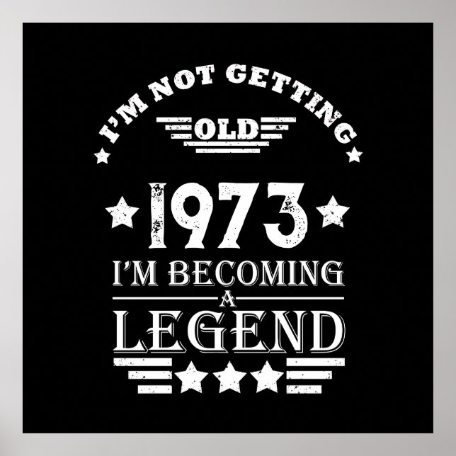 Personalisierten fünfzig Vintagen 50. Geburtstagsp Poster (Vorne)