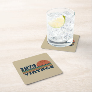 Personalisierten fünfzig Vintagen 50. Geburtstagsp Rechteckiger Pappuntersetzer