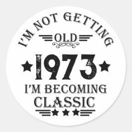 Personalisierten fünfzig Vintagen 50. Geburtstagsp Runder Aufkleber