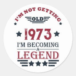 Personalisierten fünfzig Vintagen 50. Geburtstagsp Runder Aufkleber