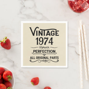 Personalisierten fünfzig Vintagen 50. Geburtstagsp Serviette