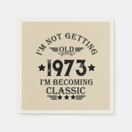 Personalisierten fünfzig Vintagen 50. Geburtstagsp Serviette