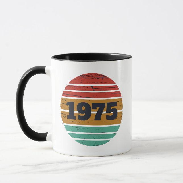 Personalisierten fünfzig Vintagen 50. Geburtstagsp Tasse (Links)