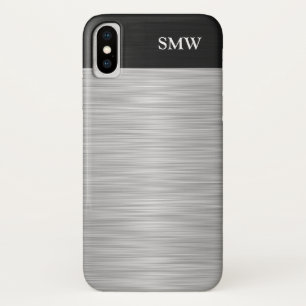 Personalisierten Imitat Edelstahl und Schwarz Case-Mate iPhone Hülle