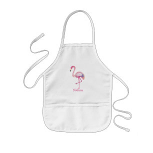 Personalisierten Kinder Flamingo Rosa Sommermonat Kinderschürze