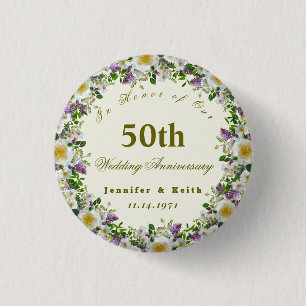 Personalisierten Paare 50 Jahre Hochzeit      Button