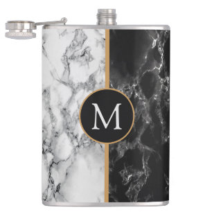 Personalisierten Sie Ihren Letter Marble Flask Flachmann