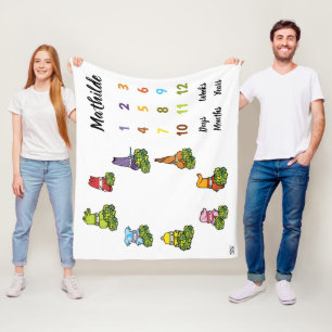 Personalisierten Tage Wochen Monate Alter Meilenst Fleecedecke