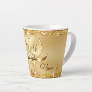 Personalisierten Tasse zum 50. Jahrestag, Latte
