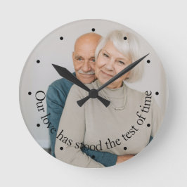 Personalisierten unserer Liebe haben die Zeit abge Runde Wanduhr