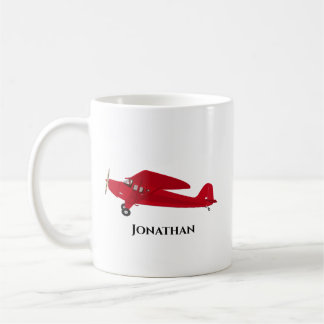 Personalisierten Vintage Red Airplane Coffee Cups Kaffeetasse
