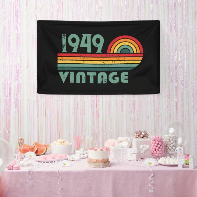 Personalisierten Vintagen 75. Geburtstag Banner (Party)