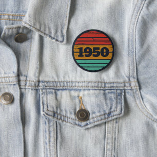 Personalisierten Vintagen 75. Geburtstag Button