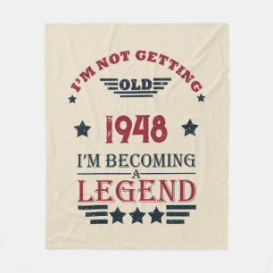 Personalisierten Vintagen 75. Geburtstag Fleecedecke