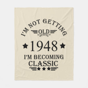 Personalisierten Vintagen 75. Geburtstag Fleecedecke
