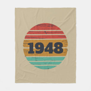 personalisierten Vintagen 75. Geburtstag Fleecedecke