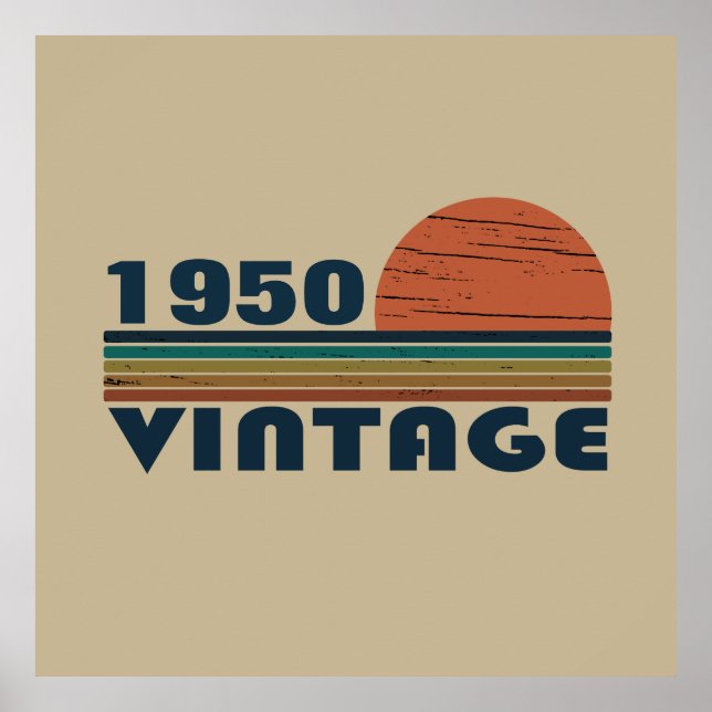 Personalisierten Vintagen 75. Geburtstag Poster (Vorne)