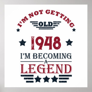 Personalisierten Vintagen 75. Geburtstag Poster
