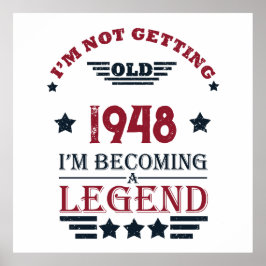 Personalisierten Vintagen 75. Geburtstag Poster