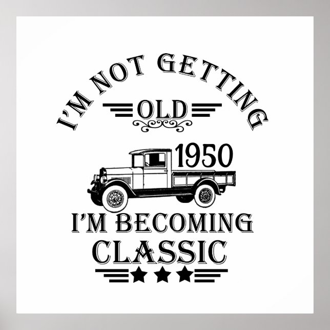 Personalisierten Vintagen 75. Geburtstag Poster (Vorne)