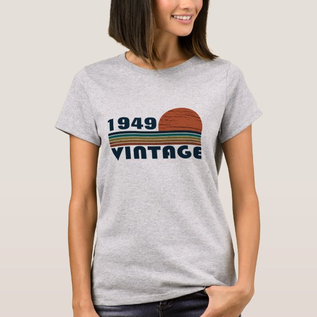 Personalisierten Vintagen 75. Geburtstag T-Shirt (Vorderseite)