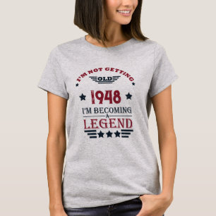 Personalisierten Vintagen 75. Geburtstag T-Shirt