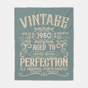 Personalisierten Vintagen 75. Geburtstag Whiskey T Fleecedecke