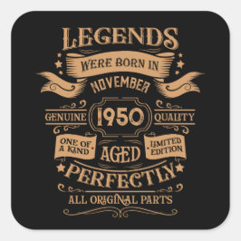 Personalisierten Vintagen 75. Geburtstag Whiskey T Quadratischer Aufkleber