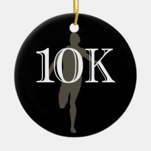 Personalisierter 10k-Lauf-Sake Keramik Ornament