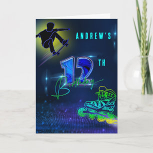 Personalisierter 12. Geburtstag Junge Karte