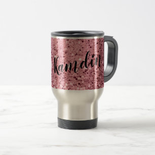 Personalisierter 15-Unzen-Kaffee-Tasse-Rose Gold-G Reisebecher