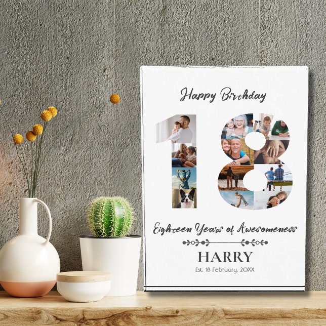 Personalisierter 18. Geburtstag Foto Block (Von Creator hochgeladen)