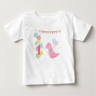 Personalisierter 1. Geburtstag Girl Baby T - Shirt