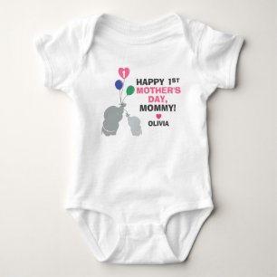 Personalisierter 1. Muttertag für Baby Girl Strampler