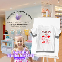Personalisierter 1. Valentinstag Baby T - Shirt