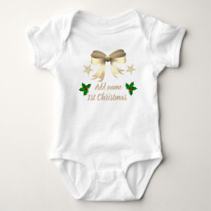 Personalisierter 1. Weihnachtsanzug Baby Strampler