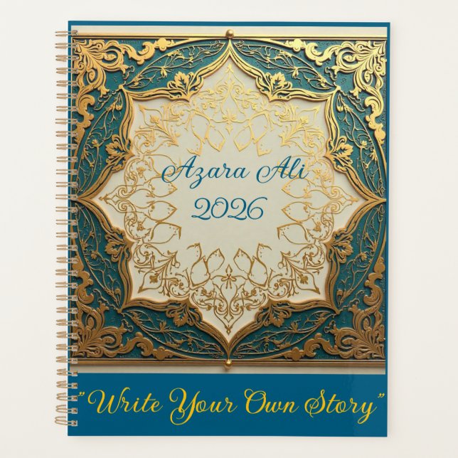 Personalisierter 2026 Floral Planner Planer (Vorderseite)