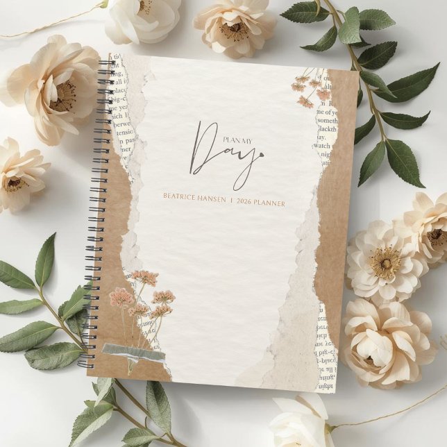 Personalisierter 2026 Planer | Neutrales Design (Feminine Aesthetic Planner With Name Personalization)