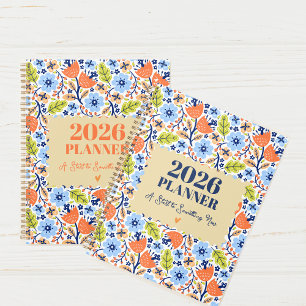 Personalisierter 2026 Vintage Jahres- und Monatsfl Planer