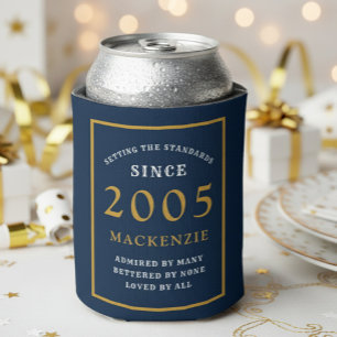 Personalisierter 21. Geburtstag 2005 Elegantes Bla Dosenkühler