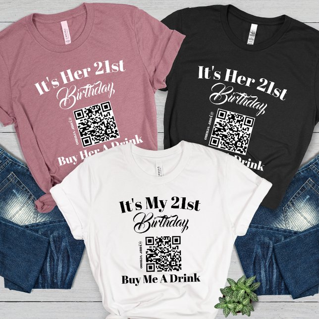 Personalisierter 21. Geburtstag Kaufen Sie mir ein Tri-Blend Shirt (Von Creator hochgeladen)