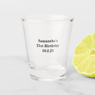 Personalisierter 21. Geburtstag Schnapsglas