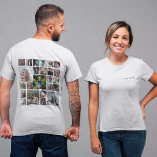 Personalisierter 24-Foto Collage T - Shirt