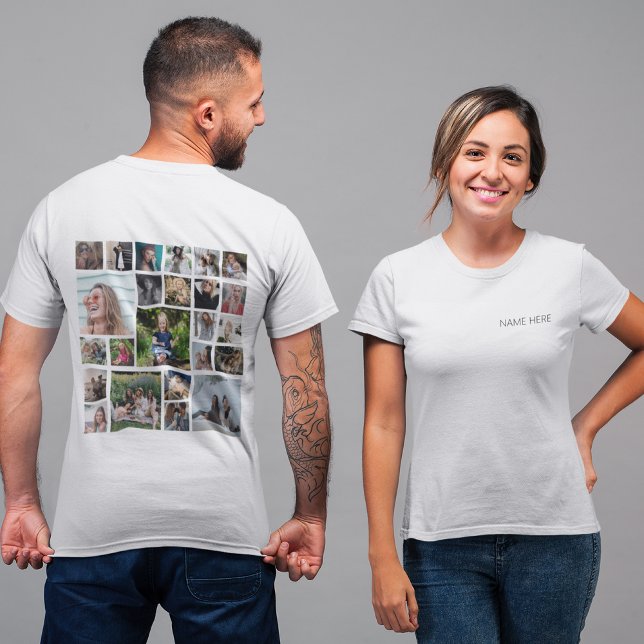 Personalisierter 24-Foto Collage T - Shirt (Von Creator hochgeladen)
